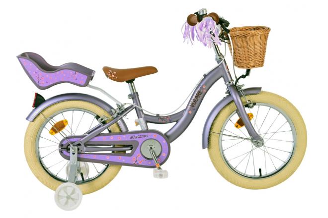 Volare Blossom Barncykel Två Handbromsar 16 tum, Lila - Lilla Cykelbutiken