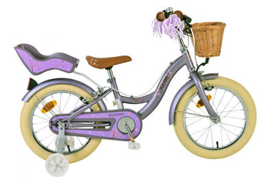 Volare Blossom Barncykel Två Handbromsar 16 tum, Lila - Lilla Cykelbutiken