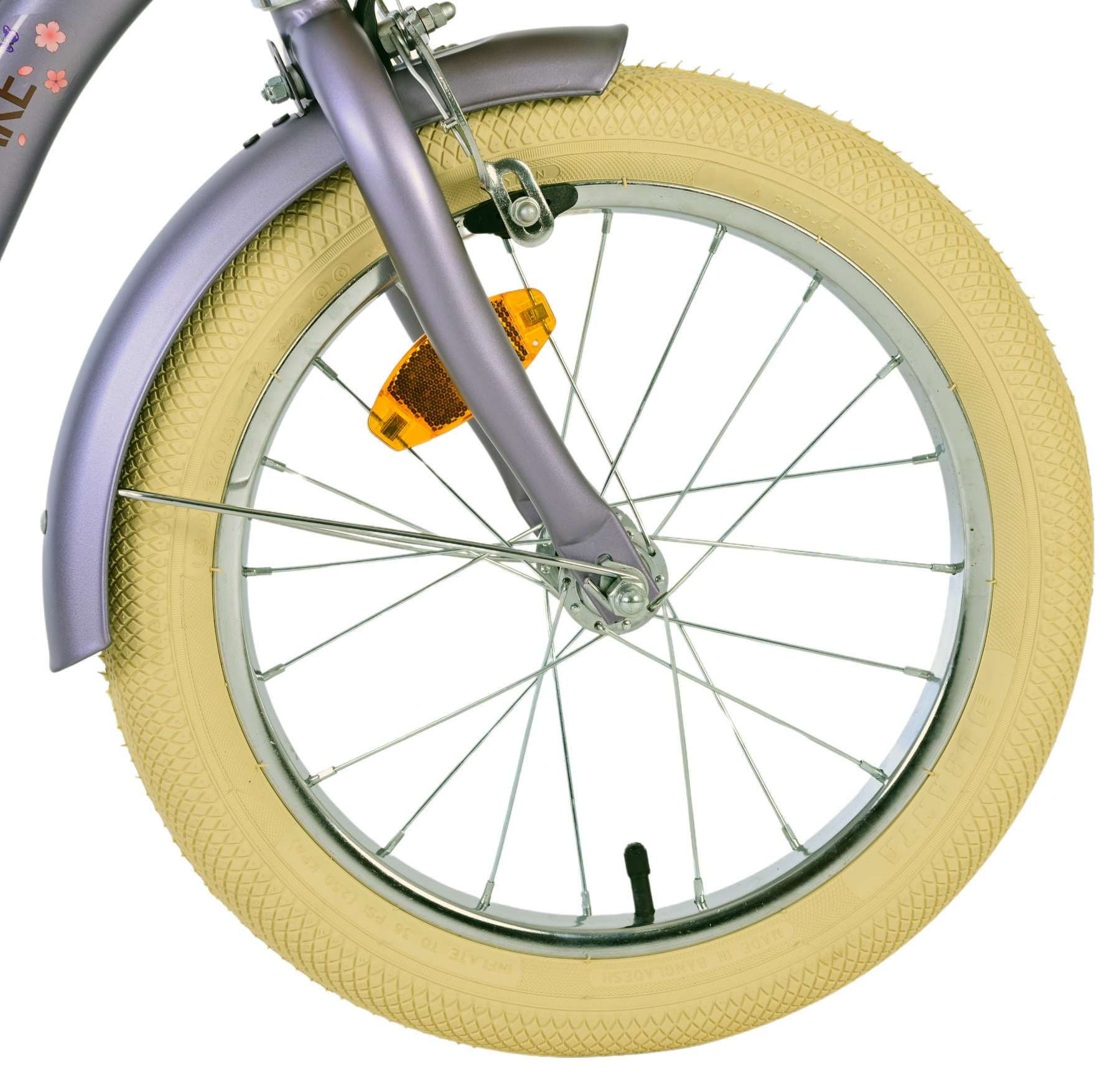 Volare Blossom Barncykel Två Handbromsar 16 tum, Lila - Lilla Cykelbutiken