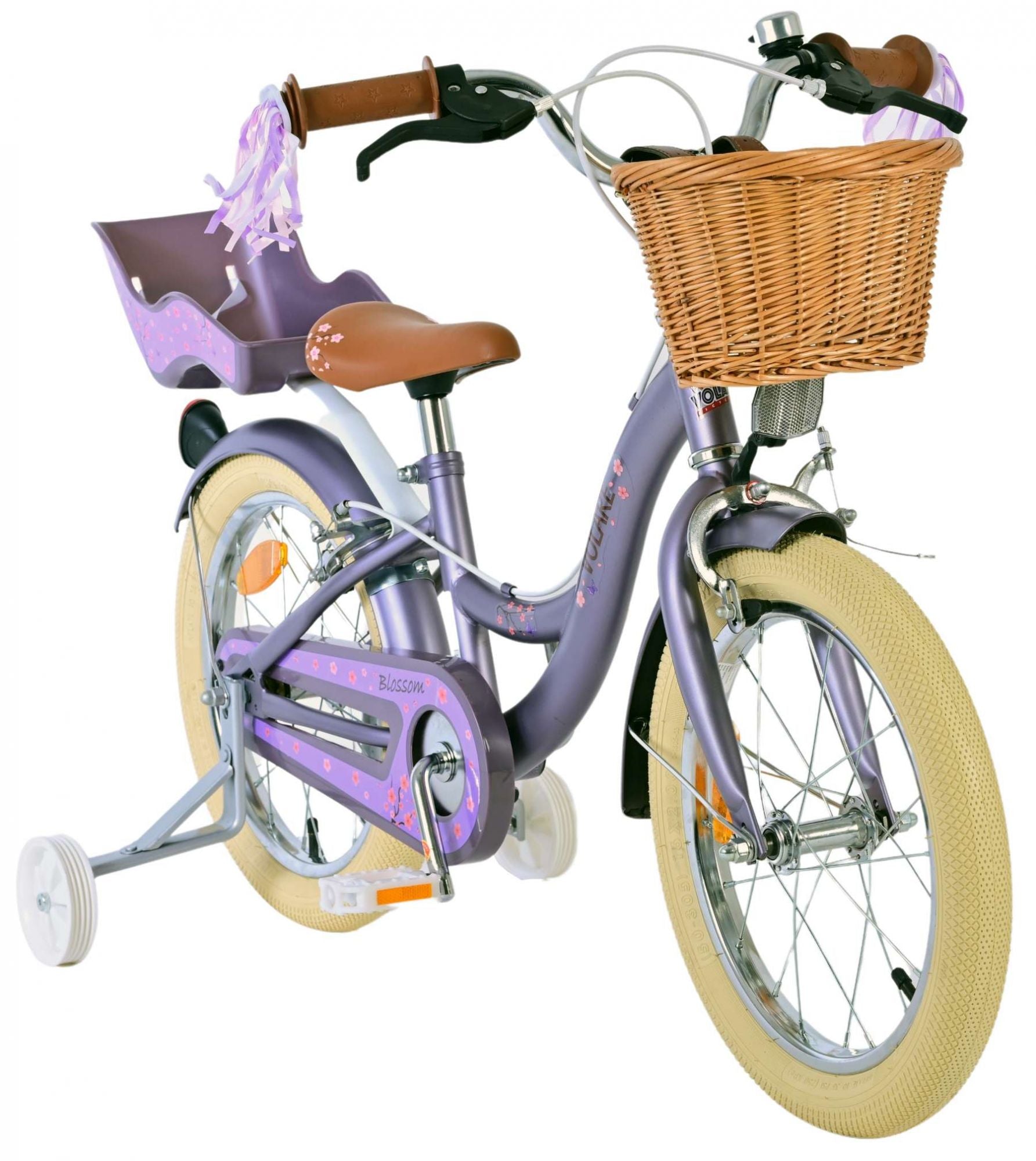 Volare Blossom Barncykel Två Handbromsar 16 tum, Lila - Lilla Cykelbutiken