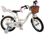 Volare Blossom Barncykel 16 tum, dubbla handbromsar, Vit - För barn 4-6 år