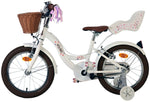 Volare Blossom Barncykel 16 tum, dubbla handbromsar, Vit - För barn 4-6 år