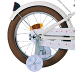 Volare Blossom Barncykel 16 tum, Vit - Lilla Cykelbutiken