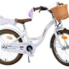 Volare Blossom Barncykel 18 tum, Vit - Lilla Cykelbutiken