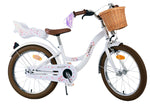 Volare Blossom Barncykel 18 tum, Vit - Lilla Cykelbutiken