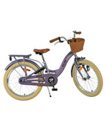 Volare Blossom børnecykel med kurv, 20 tommer lilla