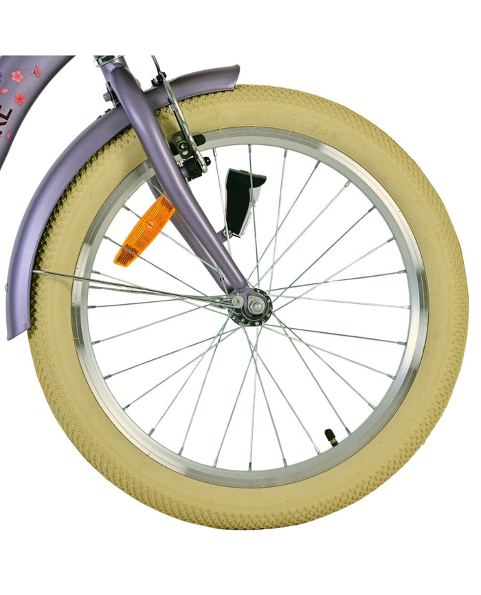 Volare Blossom børnecykel med kurv, 20 tommer lilla