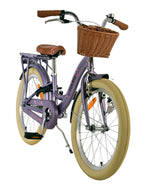 Volare Blossom børnecykel med kurv, 20 tommer lilla