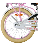 Volare Blossom Barncykel 20 tum, Vit Retro - För barn 6-8 år