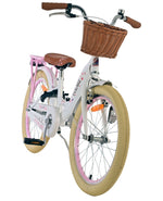 Volare Blossom Barncykel 20 tum, Vit Retro - För barn 6-8 år