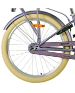Volare Blossom Barncykel Med Cykelkorg, 24 Tum Lila - För barn 8-10 år