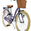 Volare Blossom Barncykel Med Cykelkorg, 24 Tum Lila - För barn 8-10 år