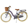 Volare Blossom Barncykel Med Cykelkorg, 24 Tum Lila - För barn 8-10 år