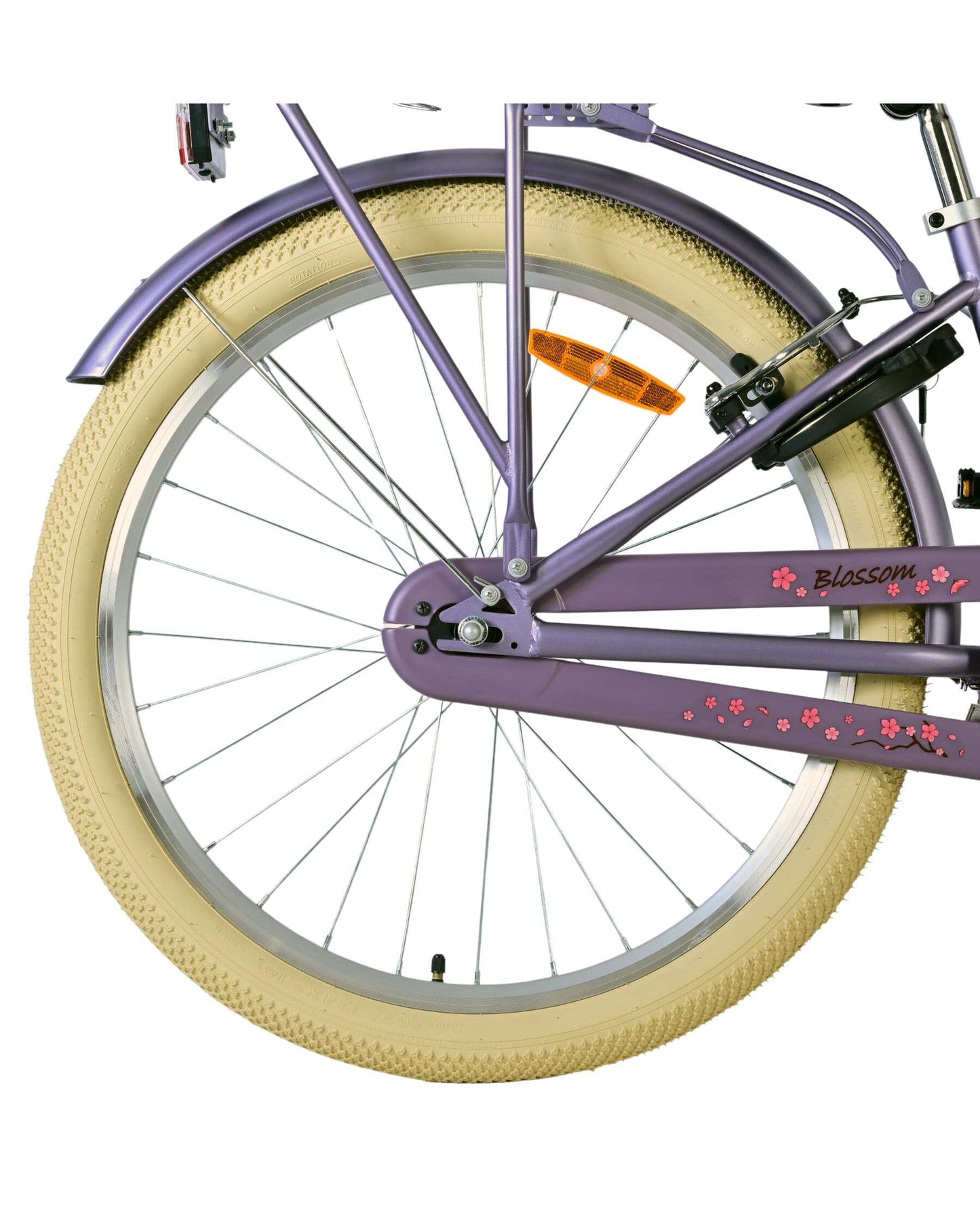 Volare Blossom Barncykel 24 tum, Lila Två handbromsar - För barn 8-10 år