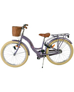 Volare Blossom Barncykel 24 tum, Lila Två handbromsar - För barn 8-10 år