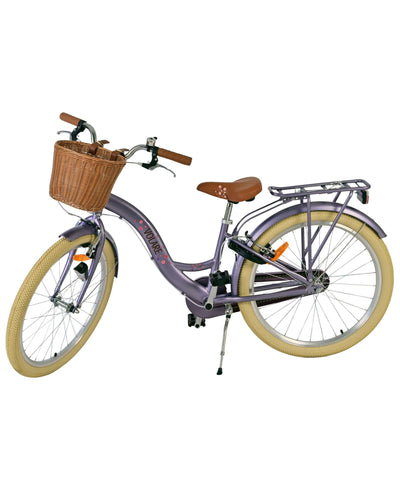 Volare Blossom Barncykel 24 tum, Lila Två handbromsar - För barn 8-10 år