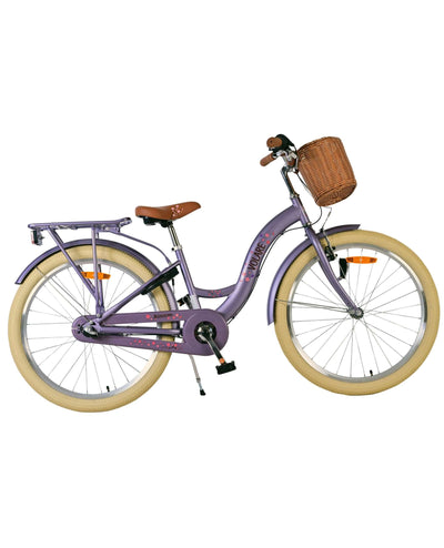 Volare Blossom Barncykel 24 tum, Lila 3 växlar - För barn 8-10 år