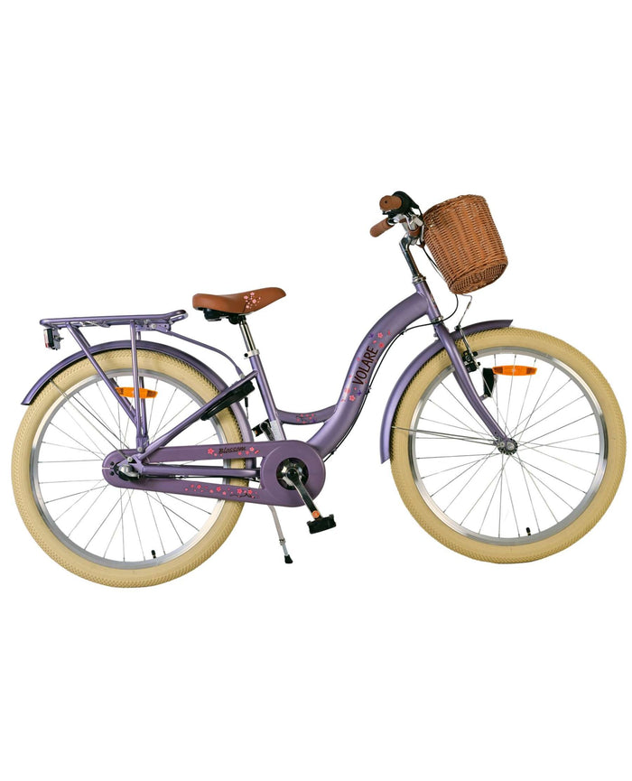 Volare Blossom Barncykel 24 tum, Lila 3 växlar - För barn 8-10 år