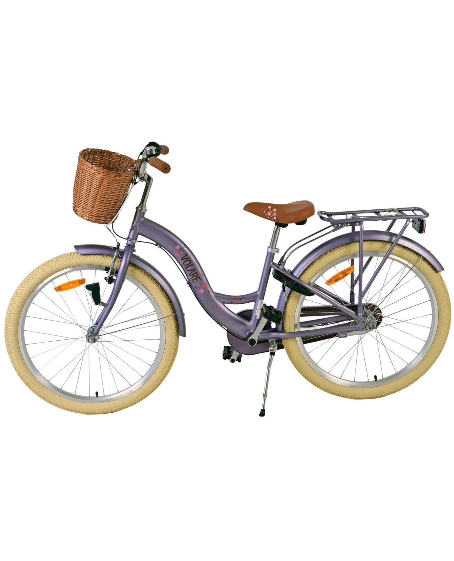 Volare Blossom Barncykel 24 tum, Lila 3 växlar - För barn 8-10 år