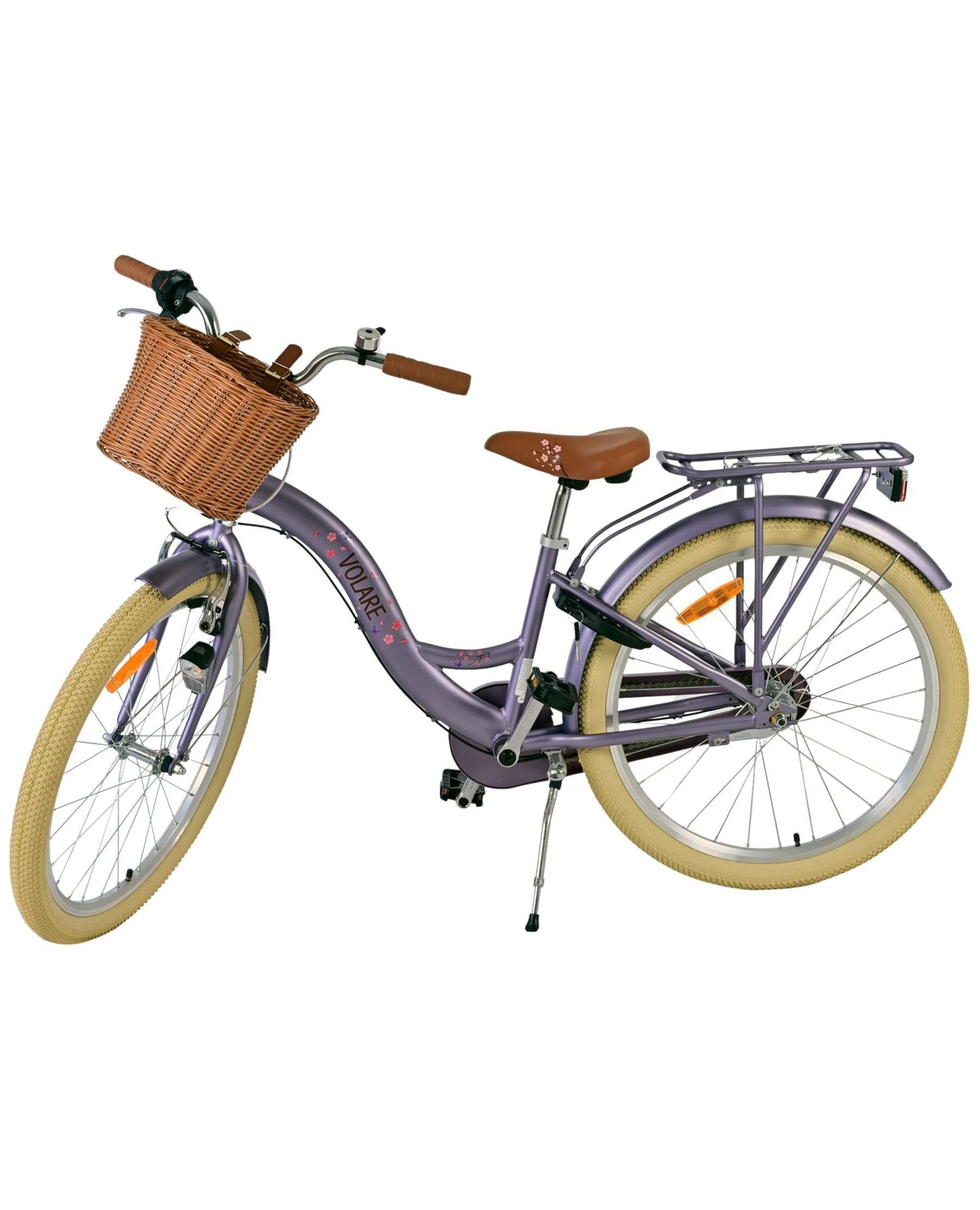 Volare Blossom Barncykel 24 tum, Lila 3 växlar - För barn 8-10 år