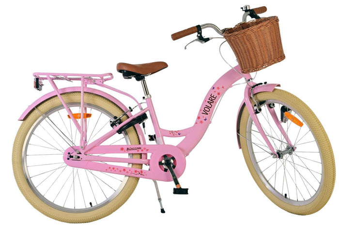 Volare Blossom Barncykel 24 tum, Rosa Två handbromsar - För barn 8-10 år