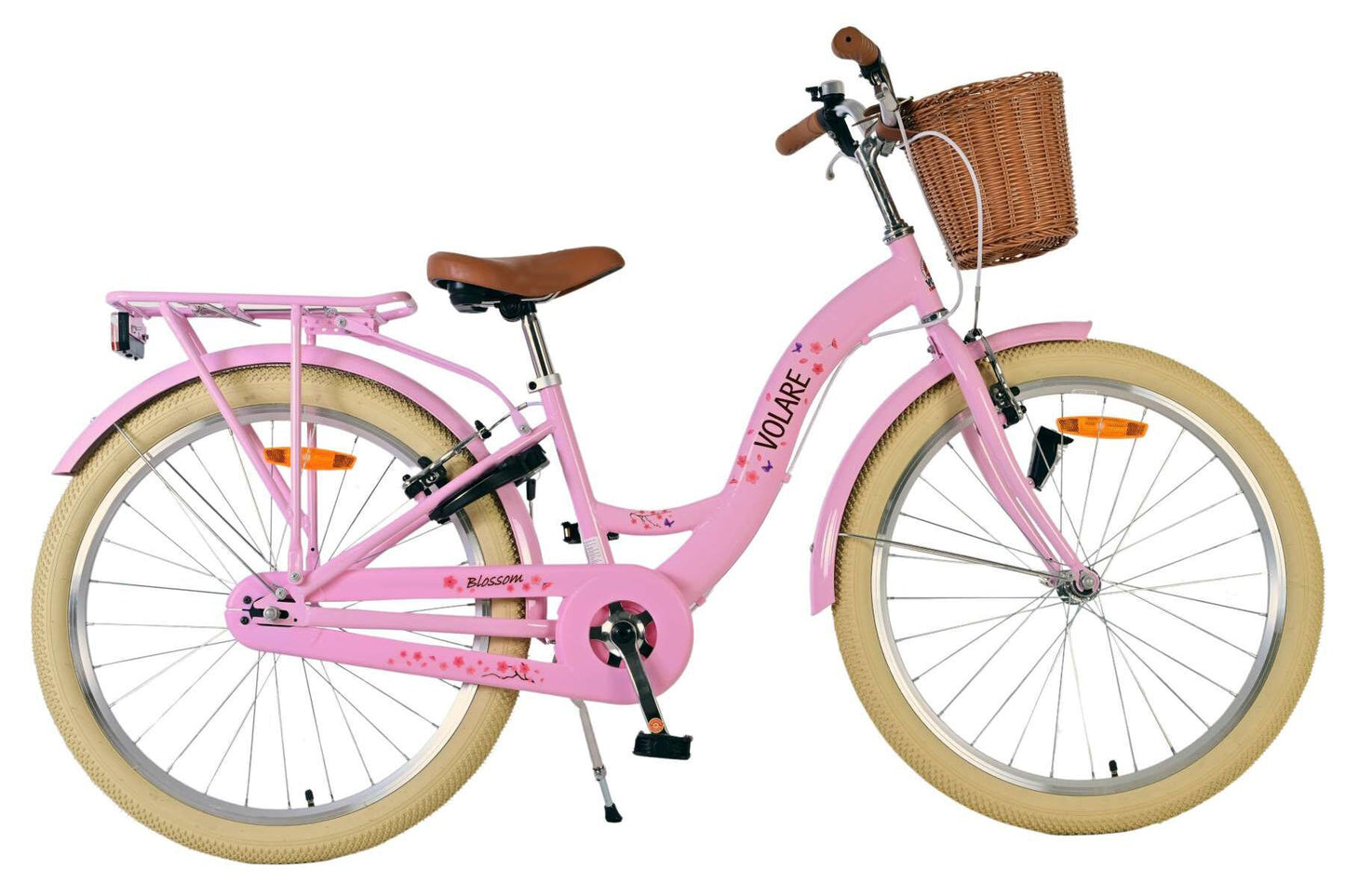 Volare Blossom Barncykel 24 tum, Rosa Två handbromsar - För barn 8-10 år