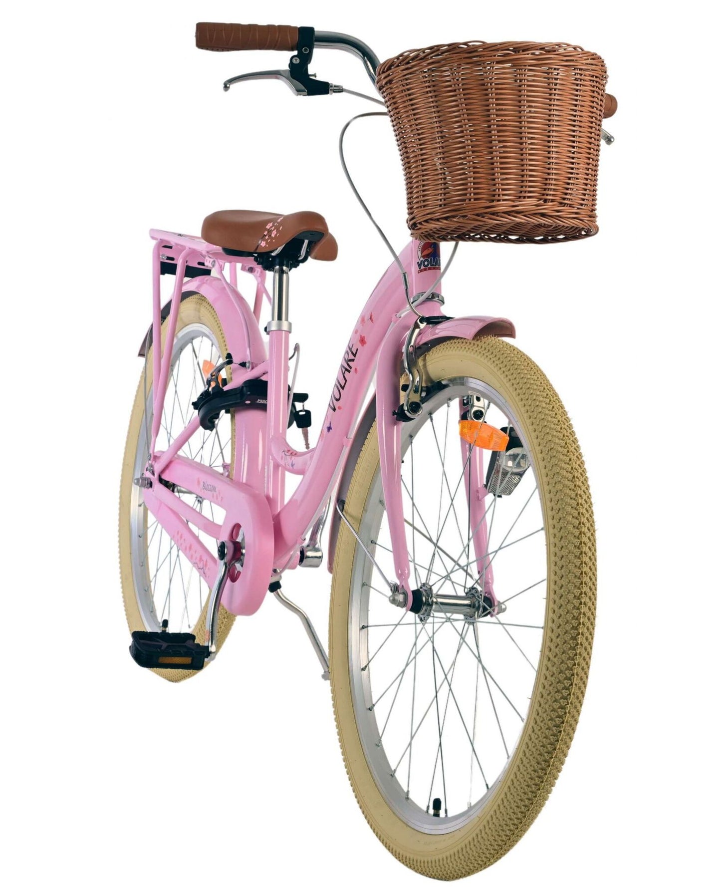 Volare Blossom Barncykel 24 tum, Rosa Två handbromsar - För barn 8-10 år