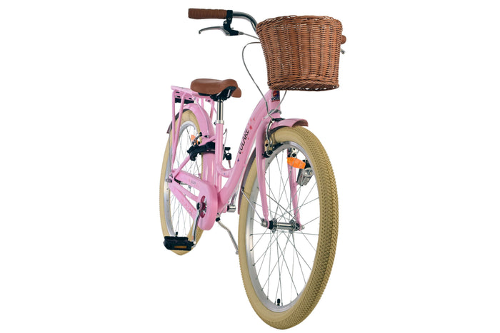Volare Blossom Barncykel 24 tum, Rosa Två handbromsar - För barn 8-10 år