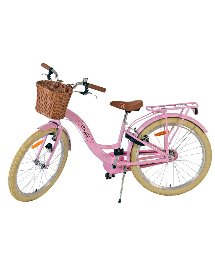 Volare Blossom Barncykel 24 tum, Rosa Två handbromsar - För barn 8-10 år