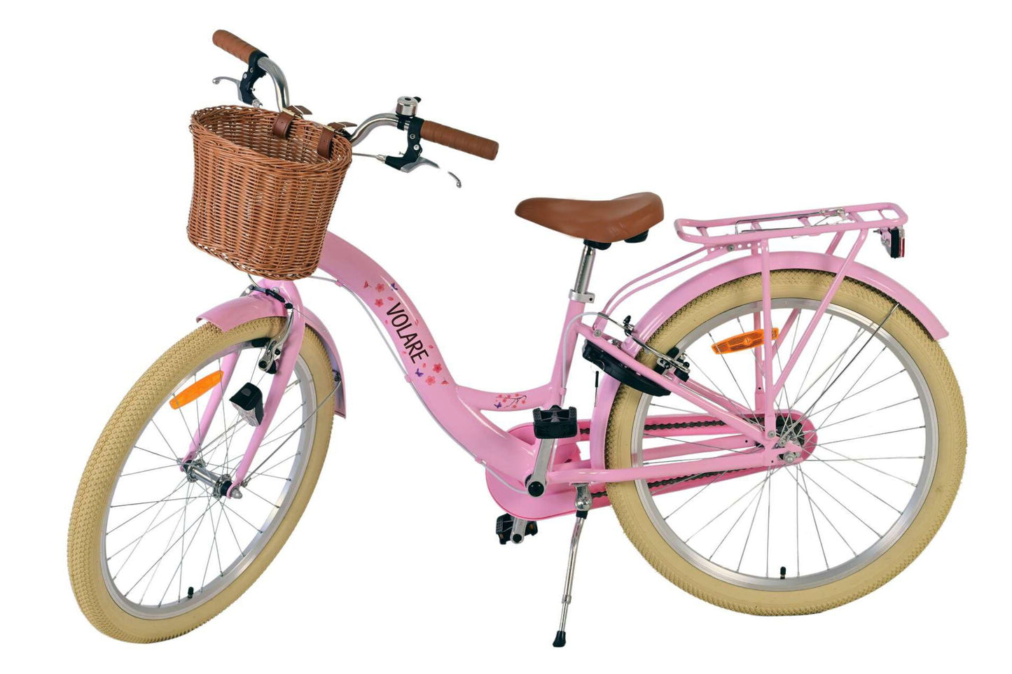 Volare Blossom Barncykel 24 tum, Rosa Två handbromsar - För barn 8-10 år