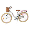 Volare Blossom Barncykel Med Cykelkorg, 24 Tum Vit - För barn 8-10 år