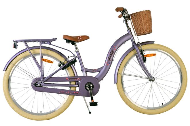 Volare Blossom Barncykel 26 tum, dubbla handbromsar, Lila - För barn 9-12 år