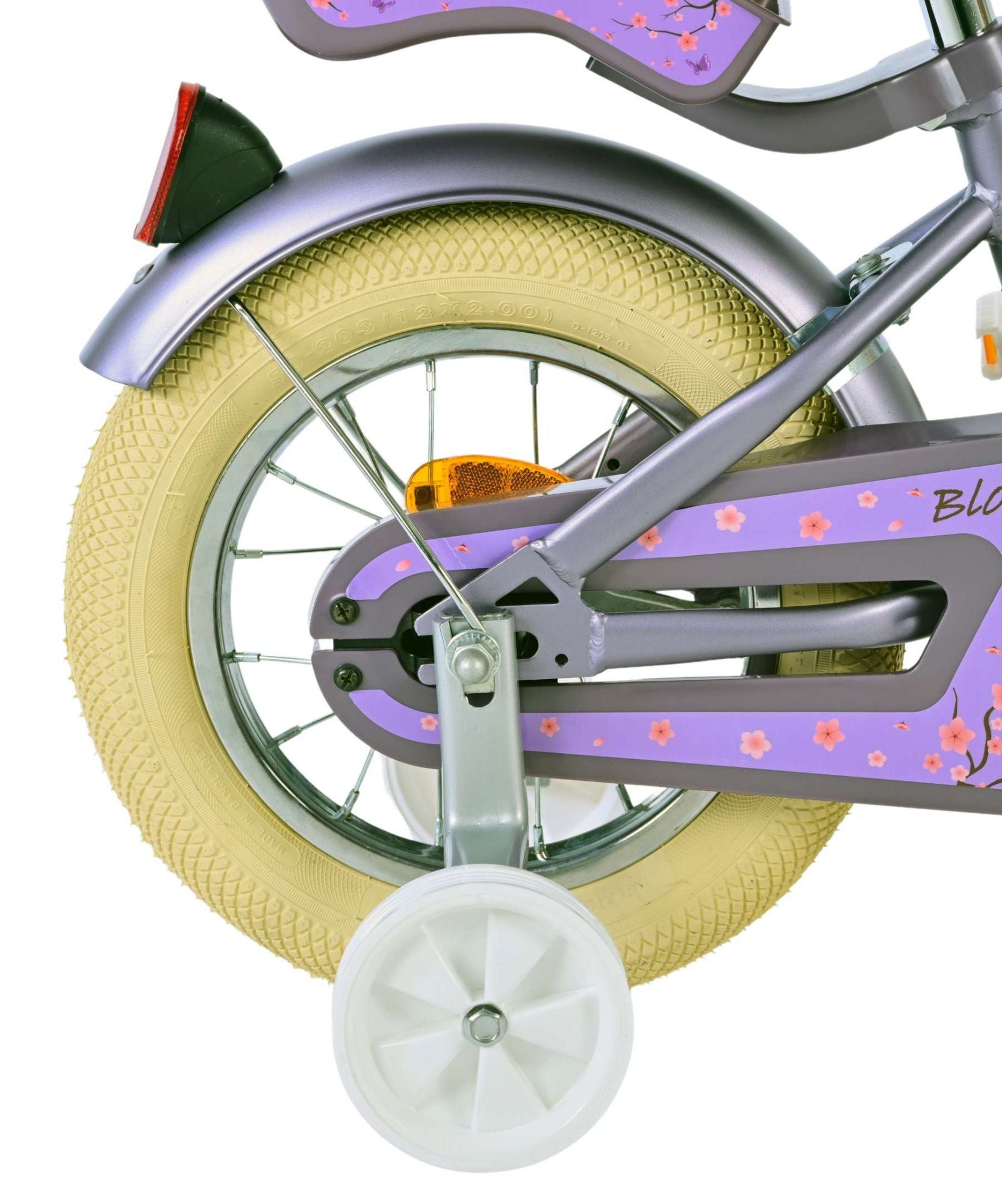 Volare Blossom Barncykel, 12 tum - Lilla Cykelbutiken
