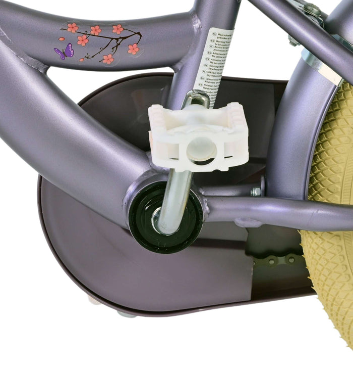 Volare Blossom Barncykel, 12 tum - Lilla Cykelbutiken