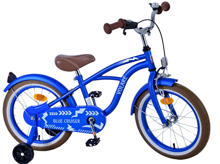 Volare Blue Cruiser Barncykel 16 tum, Blå - Lilla Cykelbutiken