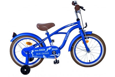 Volare Blue Cruiser Barncykel 16 tum, Blå - Lilla Cykelbutiken