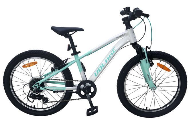 Volare Boost Nexus Barncykel 20 tum, 7 växlar, dubbla handbromsar, Vit - För barn 6-8 år