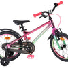 Volare Chrome Rosa Grön 16 tum – Barncykel med stödhjul