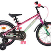 Volare Chrome Rosa Grön 16 tum – Barncykel med stödhjul