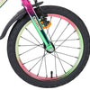 Volare Chrome Rosa Grön 16 tum – Barncykel med stödhjul