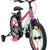 Volare Chrome Rosa Grön 16 tum – Barncykel med stödhjul