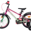 Volare Chrome Rosa Grön 16 tum – Barncykel med stödhjul