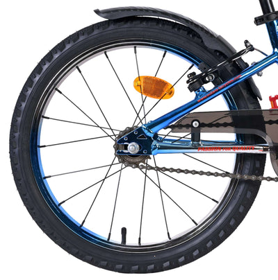 Volare Chrome Barncykel 16 tum, dubbla handbromsar, Blå - För barn 4-6 år