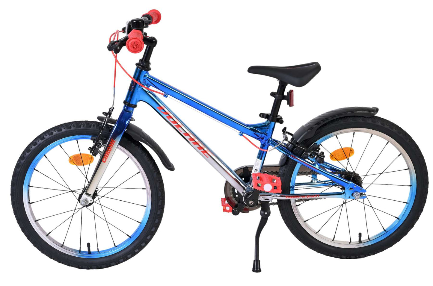 Volare Chrome Barncykel 20 tum, 6 växlar, dubbla handbromsar, Blå - För barn 6-8 år
