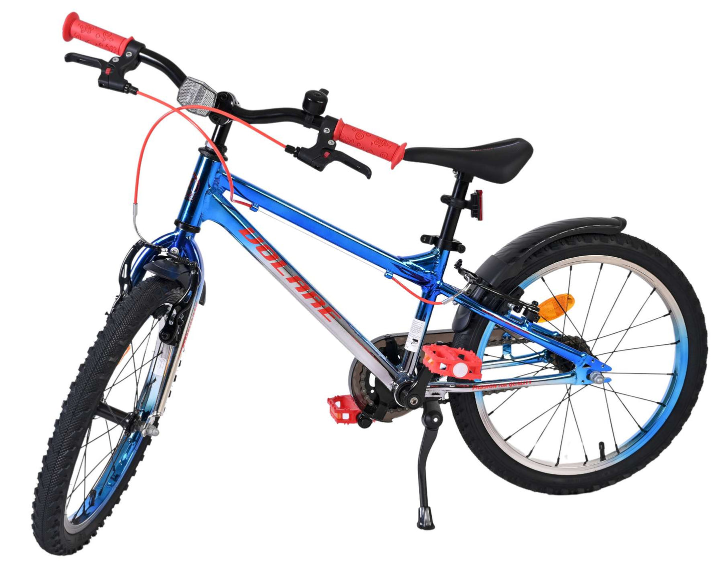 Volare Chrome Barncykel 16 tum, dubbla handbromsar, Blå - För barn 4-6 år