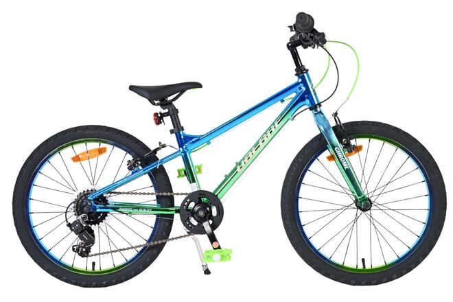 Volare Chrome Kids' Blå Grön 20 tum – Barncykel med 6 växlar