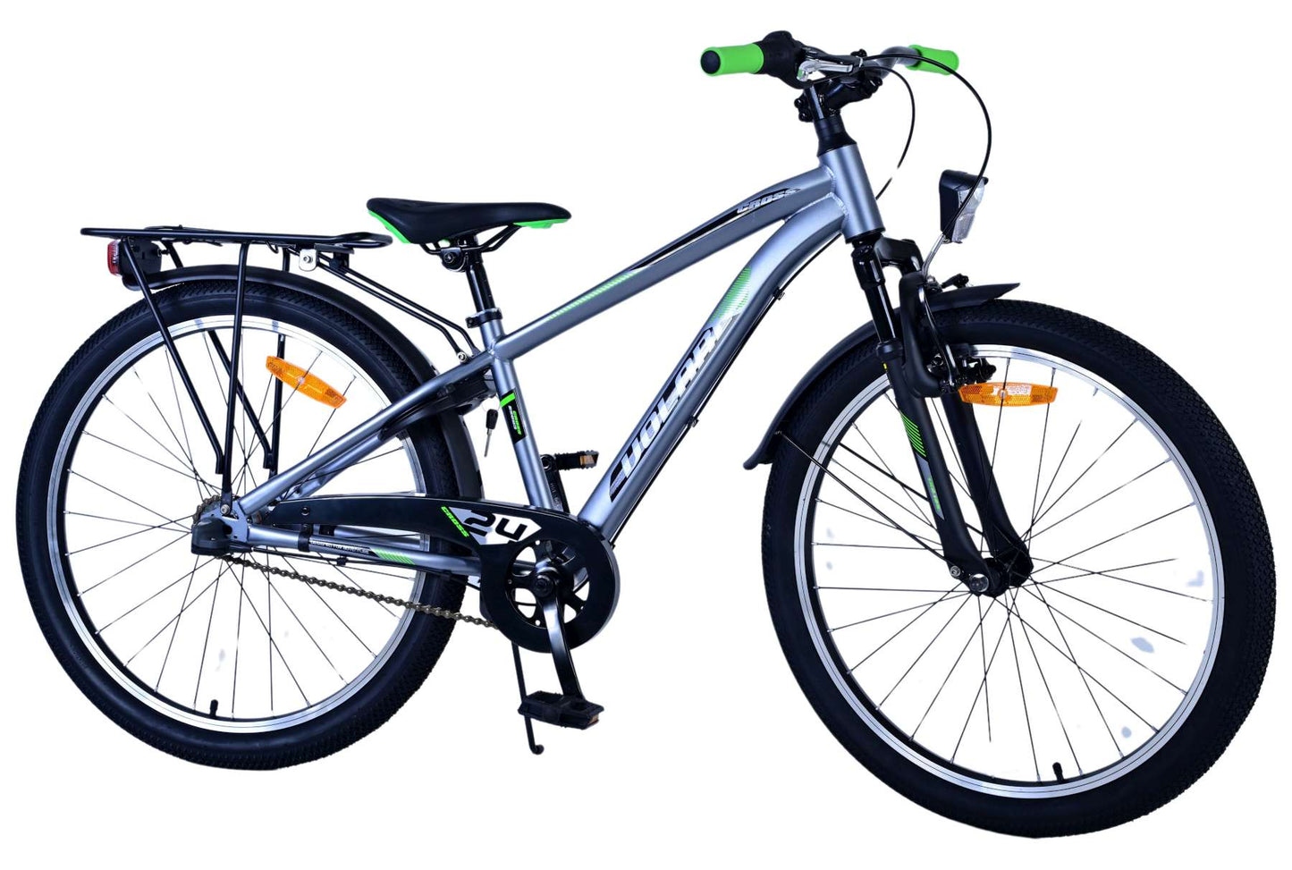 Volare Cross Barncykel 24 tum, Grå - För barn 8-10 år