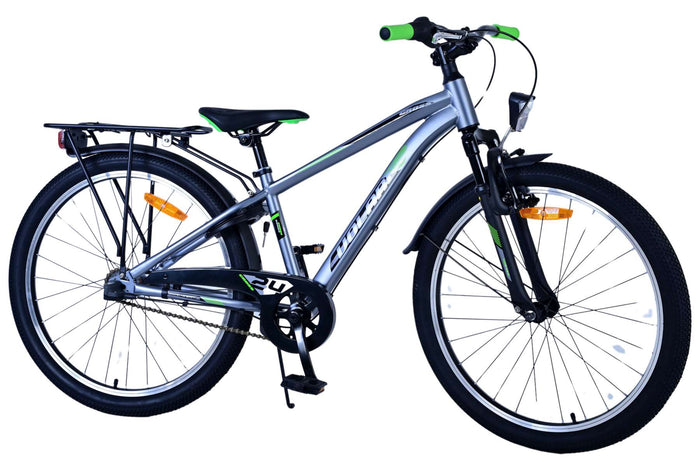 Volare Cross Barncykel 24 tum, Grå - För barn 8-10 år