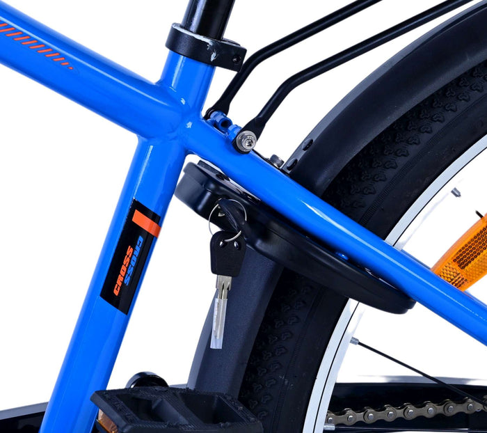 Volare Cross Barncykel 24 tum, 3 växlar, Blå - För barn 8-10 år