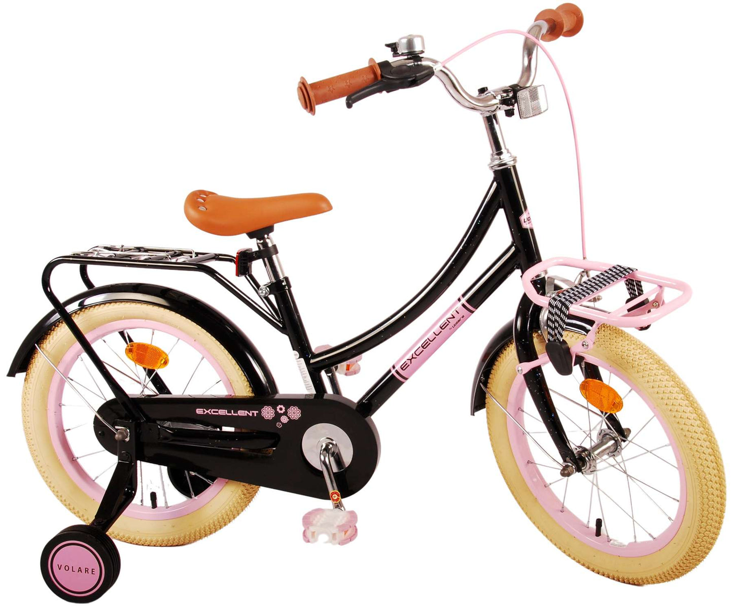 Volare Excellent Svart 95% assembled 16 tum – Barncykel med stödhjul